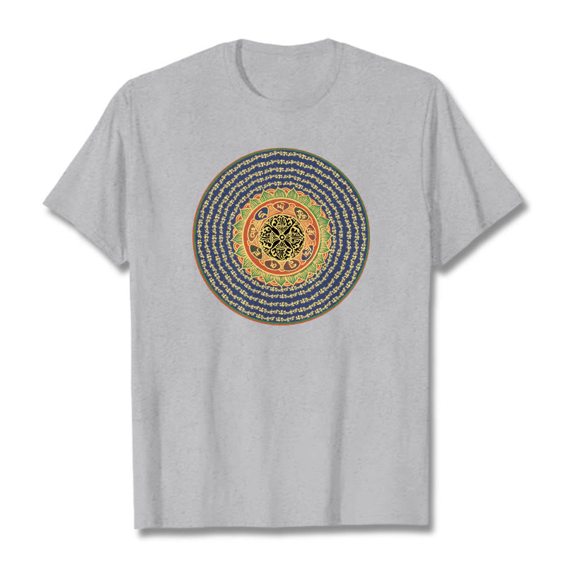 Buddha Stones 108 Om Mani Padme Hum Mantra Sanskrit Tee T-shirt