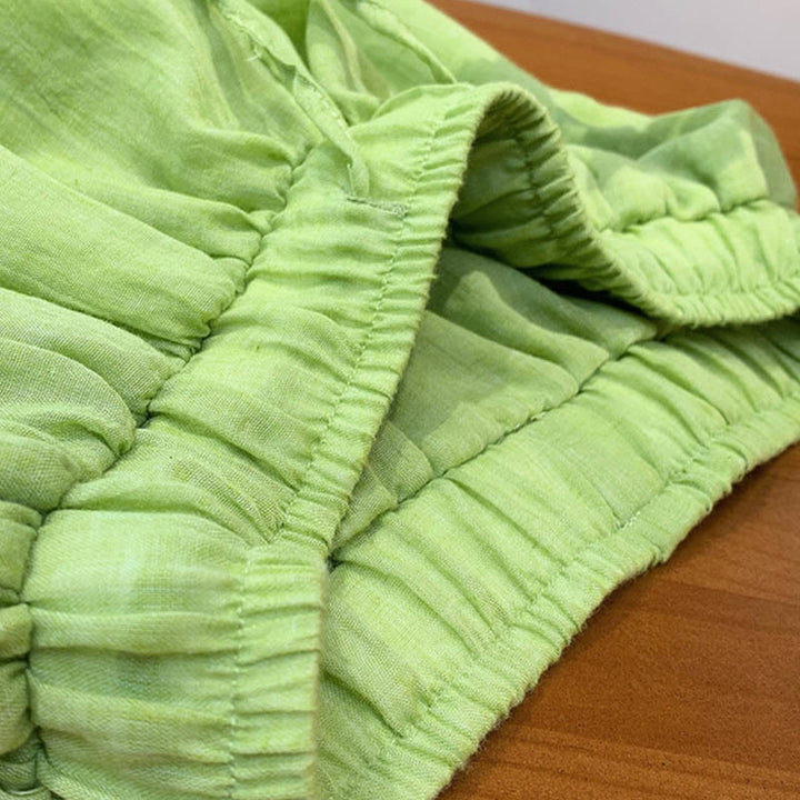 Buddha Stones Summer Plain Color Linen Drawstring Pants With Pockets - image 23