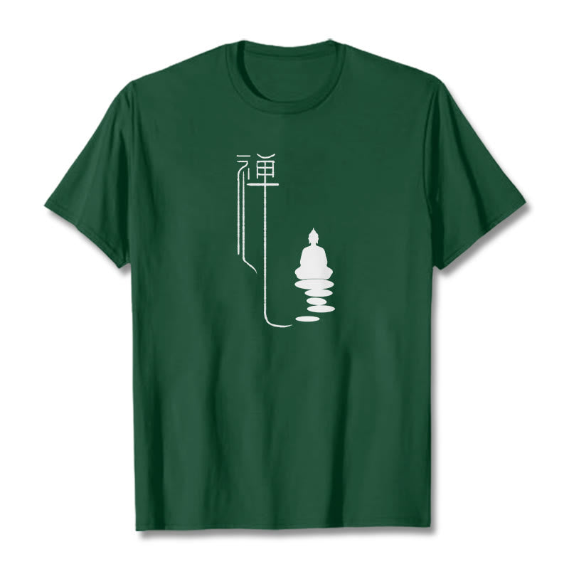 Buddha Stones Zen Buddha Tee T-shirt - Forest Green - 2XL - image 3