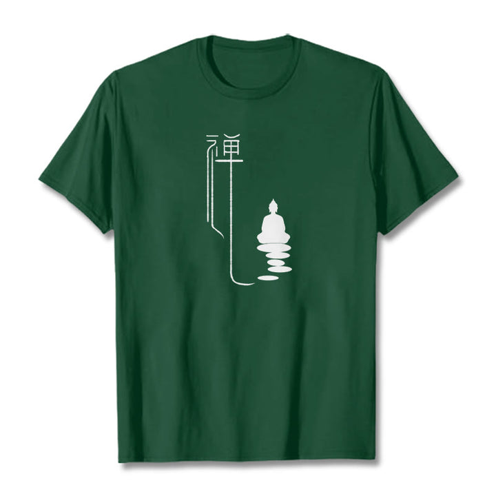 Buddha Stones Zen Buddha Tee T-shirt - Forest Green - 2XL - image 3