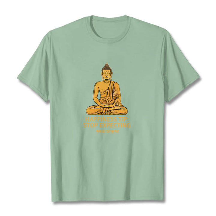 Buddha Stones Stop Expecting From others Buddha Tee T-shirt - Pale Green - 2XL - image 13
