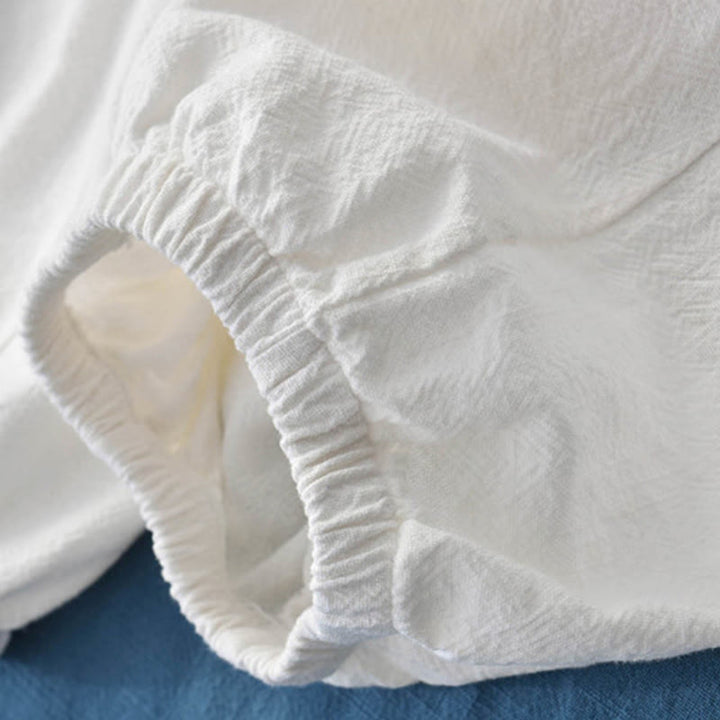 Buddha Stones Plain Color Ramie Linen Cotton Pants With Pockets - image 31