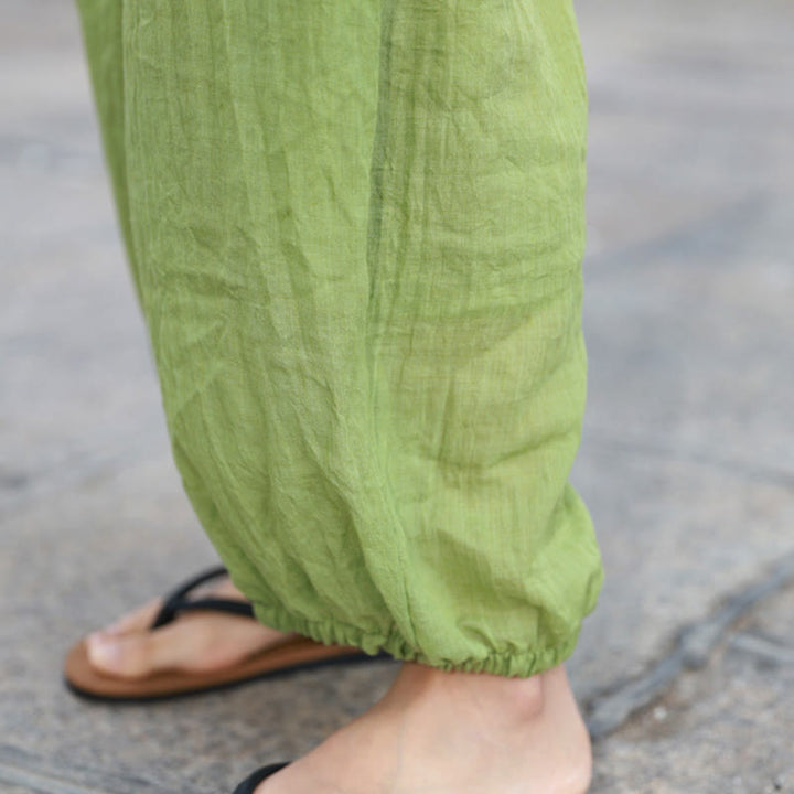 Buddha Stones Casual Summer Women's Cotton Pants With Pockets - image 6