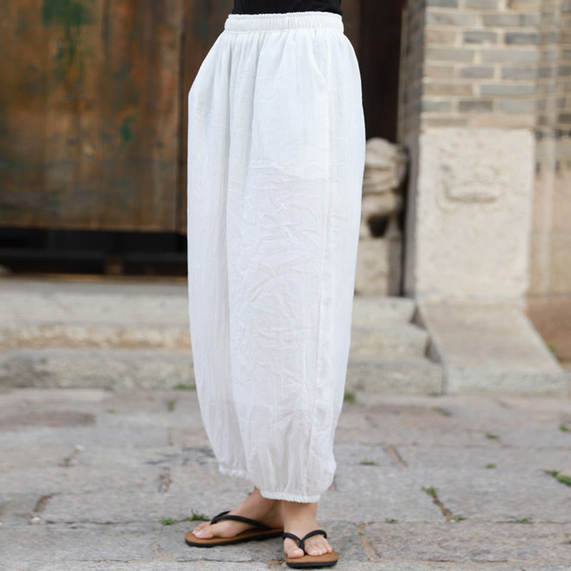 Buddha Stones Casual Summer Women's Cotton Pants With Pockets - image 9
