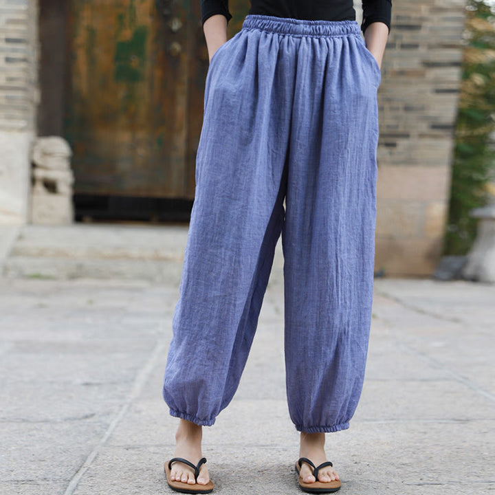Buddha Stones Casual Summer Women's Cotton Pants With Pockets - image 27