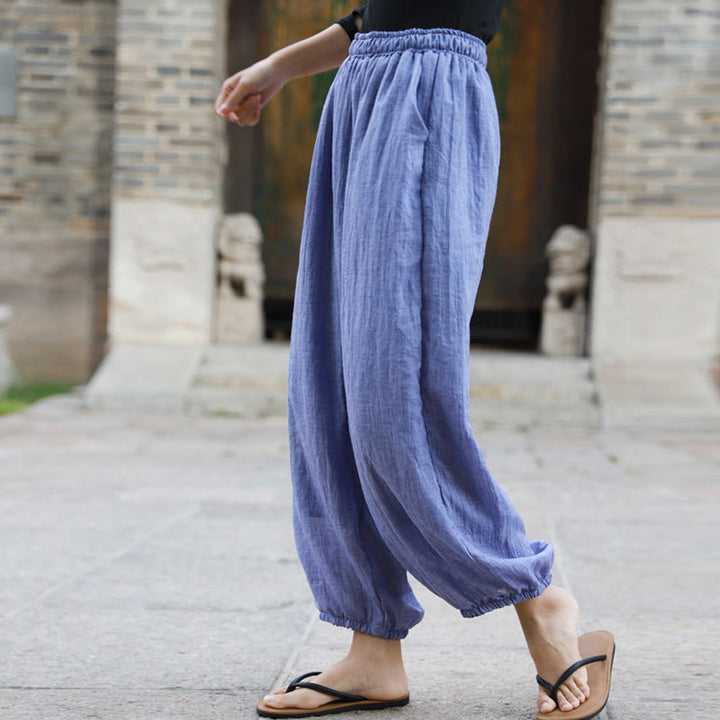 Buddha Stones Casual Summer Women's Cotton Pants With Pockets - image 29