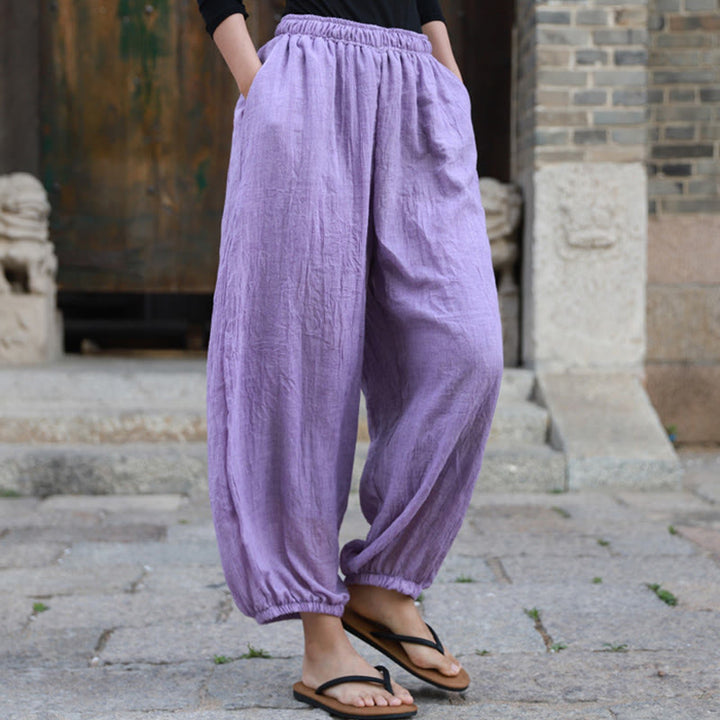 Buddha Stones Casual Summer Women's Cotton Pants With Pockets - image 38