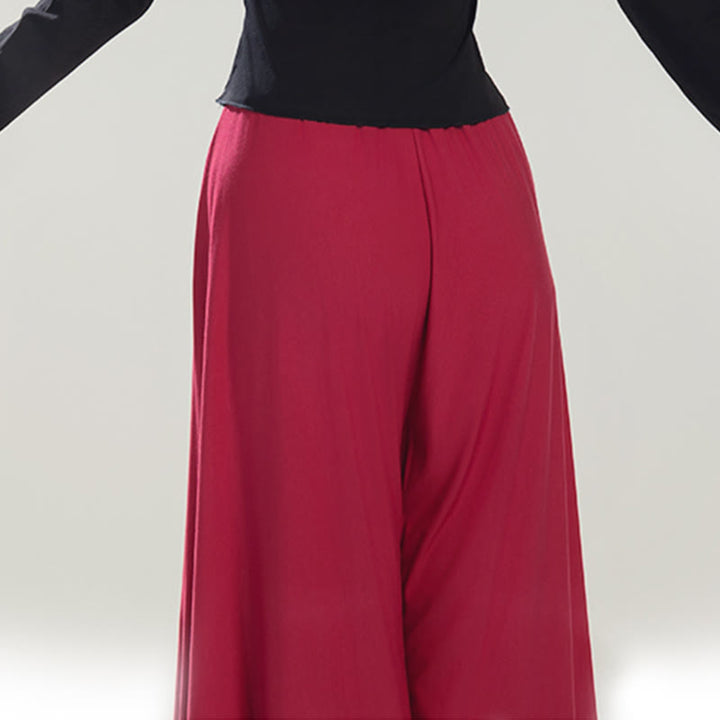 Buddha Stones Plain Color Modal Dance Yoga Breathable Pants - image 9