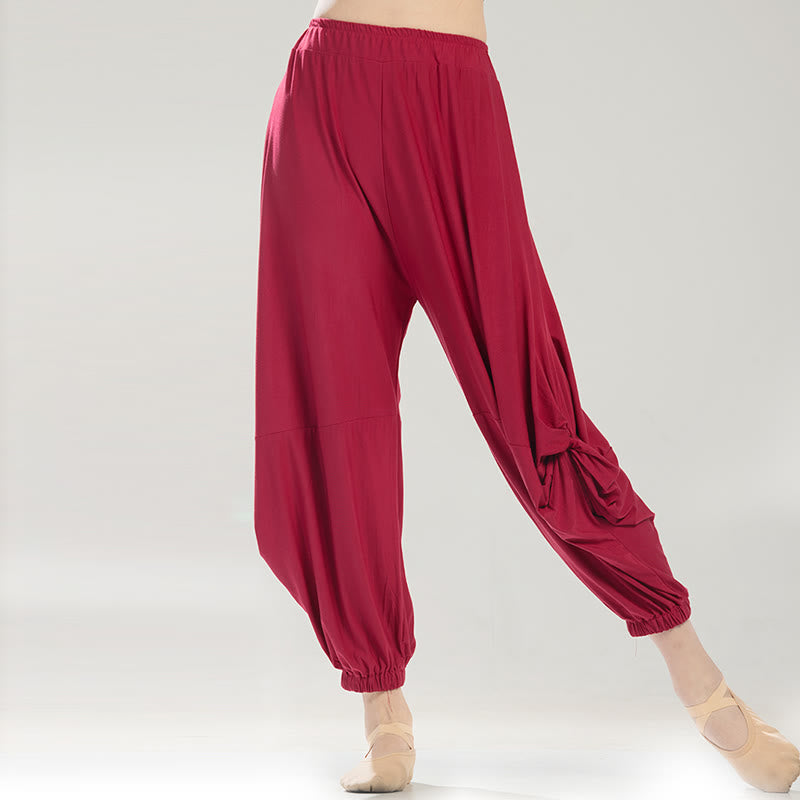 Buddha Stones Plain Color Modal Dance Yoga Breathable Pants - image 1