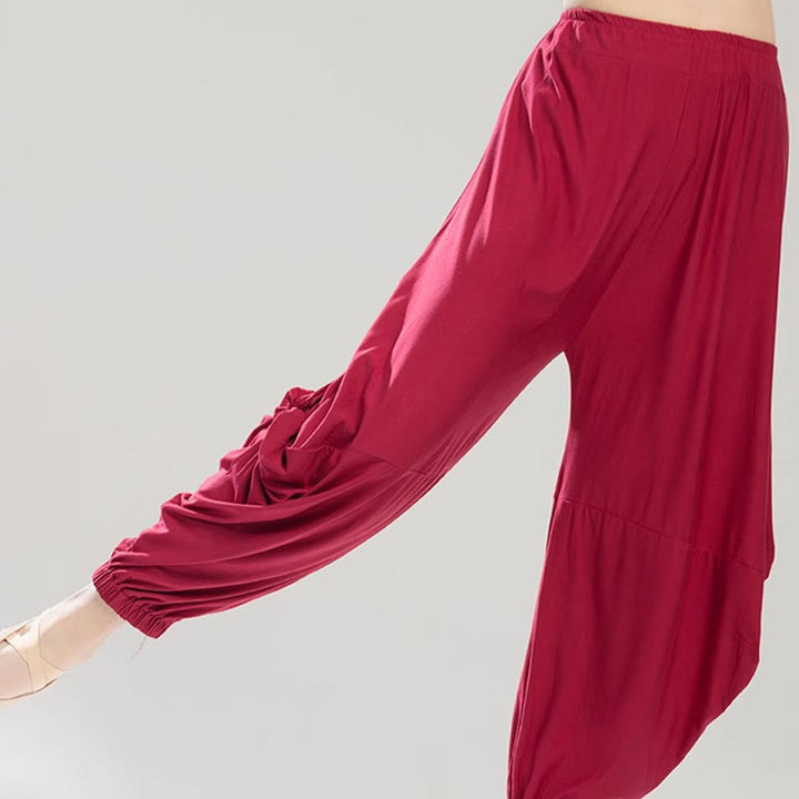 Buddha Stones Plain Color Modal Dance Yoga Breathable Pants - image 11