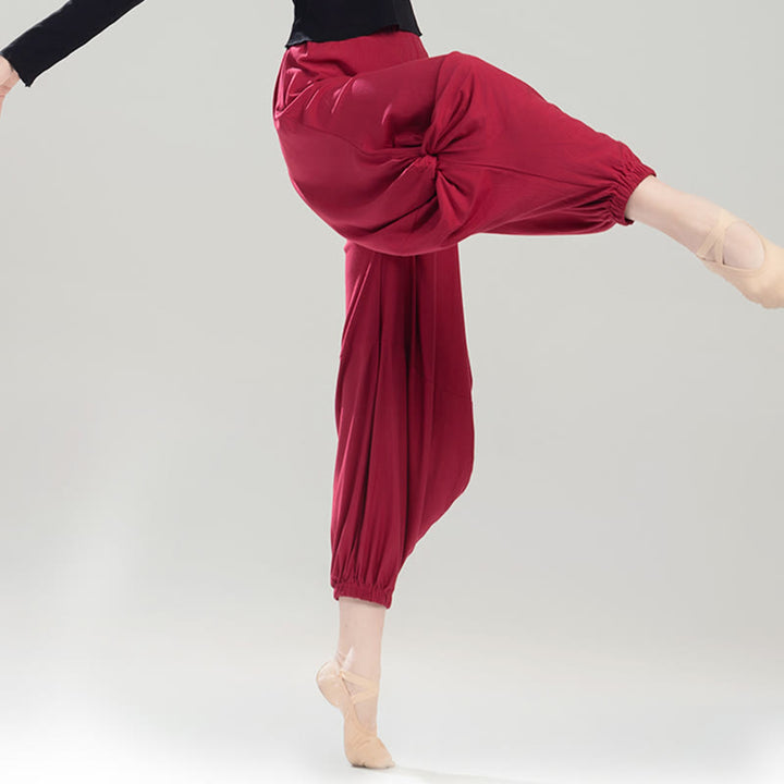Buddha Stones Plain Color Modal Dance Yoga Breathable Pants - image 14