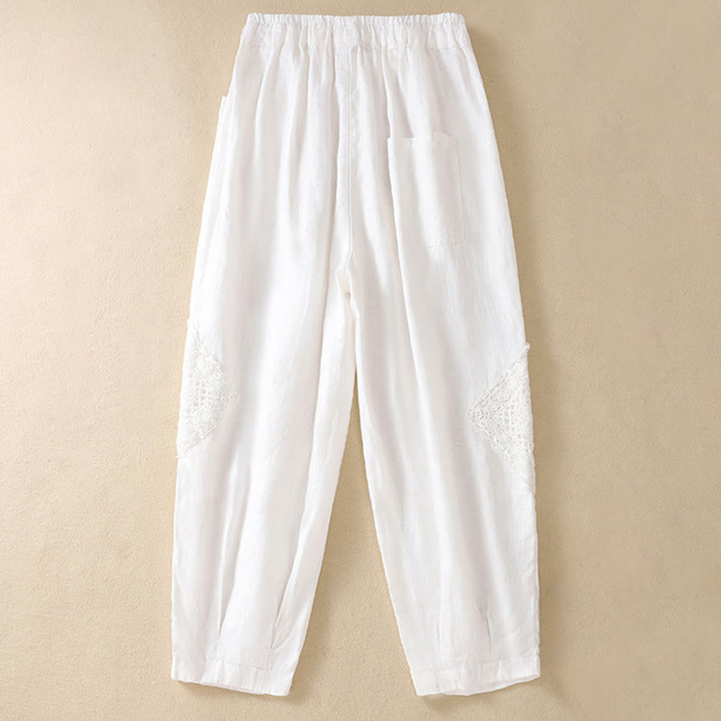 Buddha Stones Summer Women's Drawstring Harem Pants With Pockets - image 5