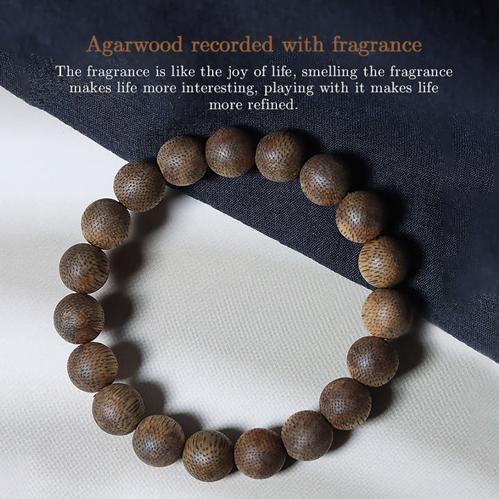 Buddha Stones Natural Brunei Texture Agarwood Strength Bracelet