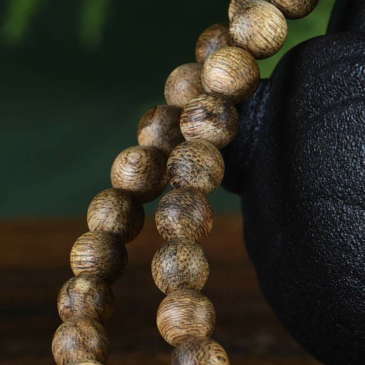 Buddha Stones 108 Mala Beads Hoi An Agarwood Ward Off Evil Spirits Bracelet