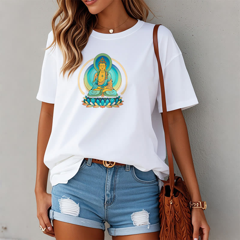 Buddha Stones Lotus Buddha Tee T-shirt - image 5