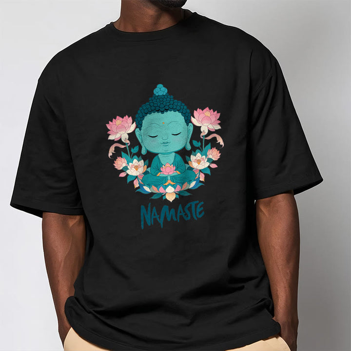 Buddha Stones NAMASTE Buddha Lotus Meditation Tee T-shirt - image 7