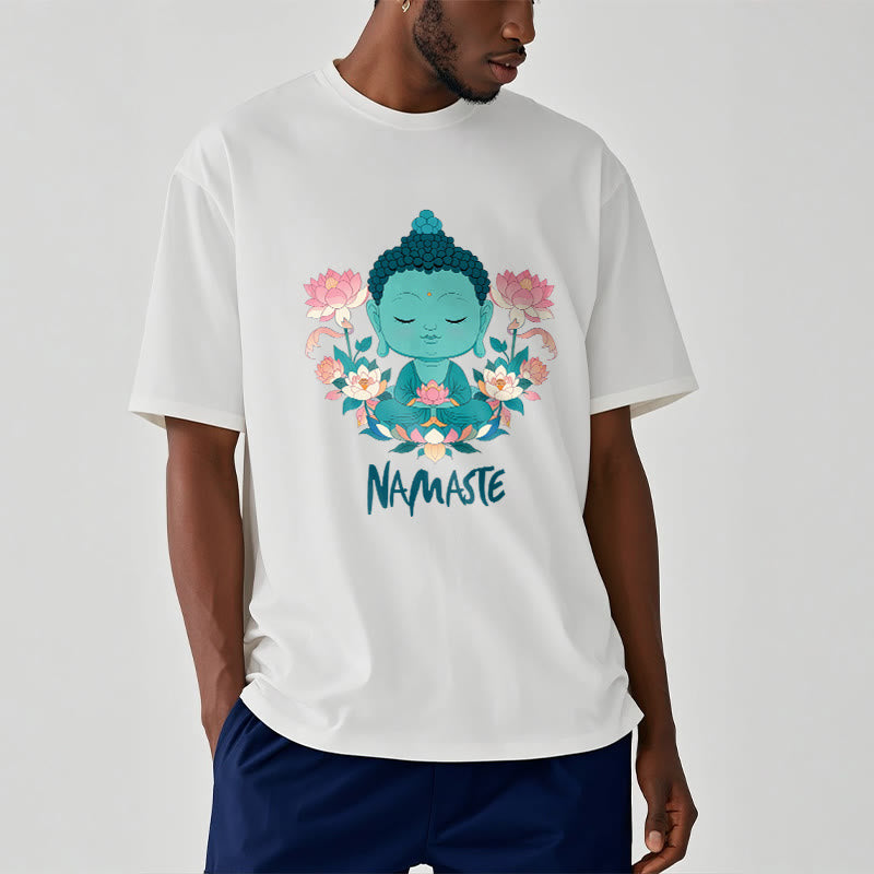 Buddha Stones NAMASTE Buddha Lotus Meditation Tee T-shirt - image 4