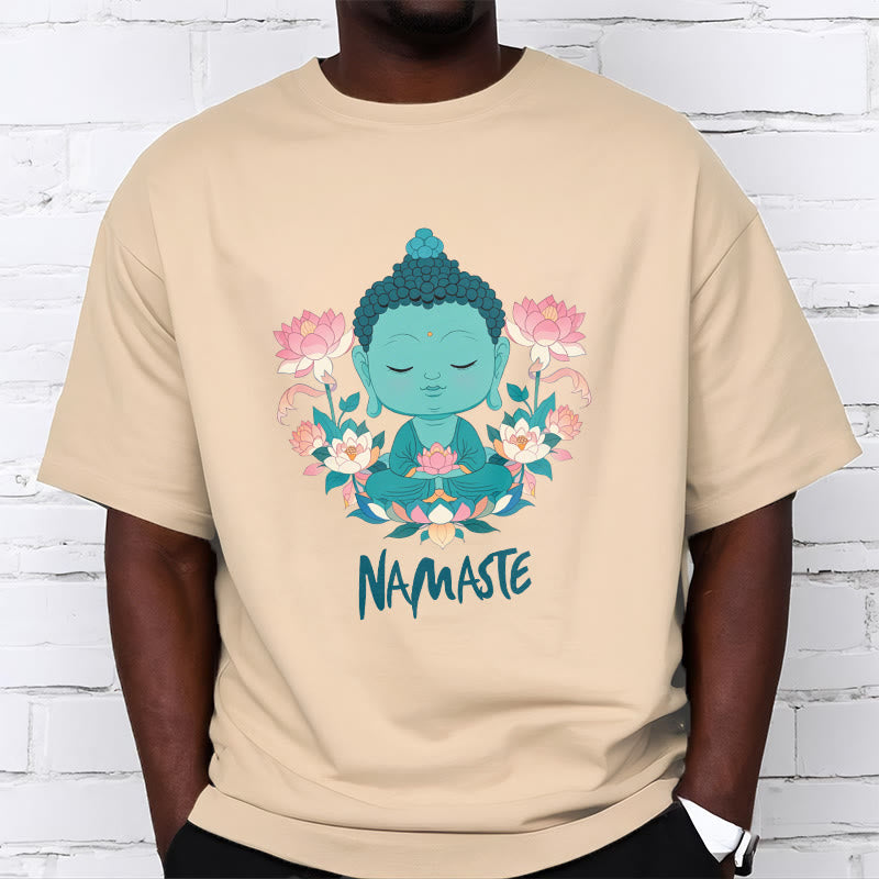 Buddha Stones NAMASTE Buddha Lotus Meditation Tee T-shirt - image 11