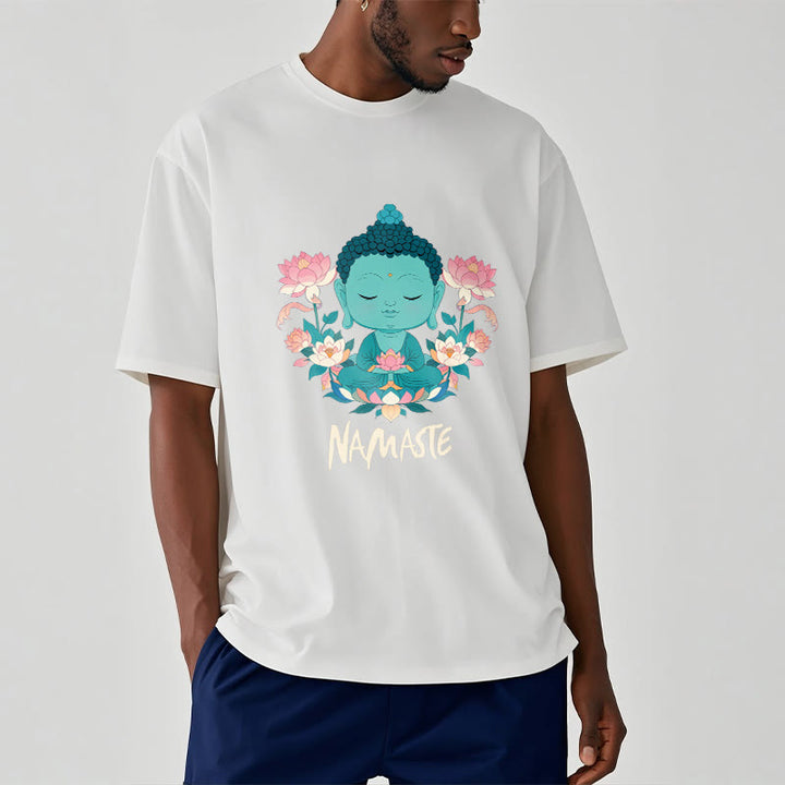 Buddha Stones NAMASTE Buddha Lotus Meditation Tee T-shirt - image 23