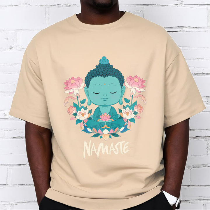 Buddha Stones NAMASTE Buddha Lotus Meditation Tee T-shirt - image 30