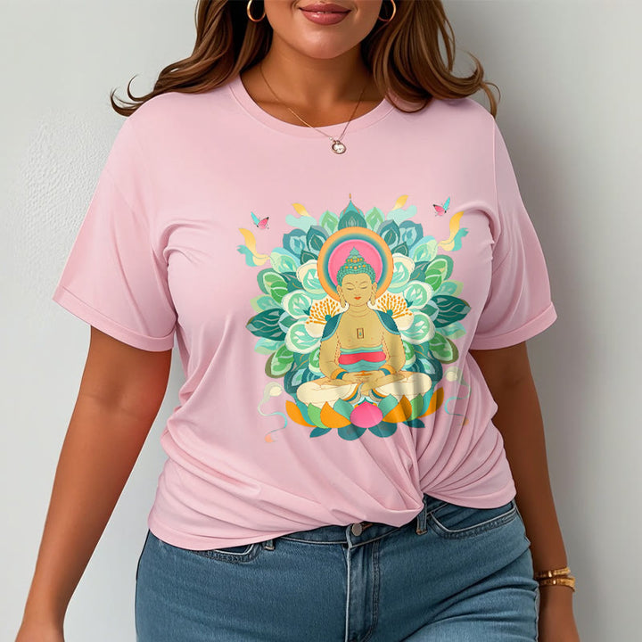 Buddha Stones Butterfly Lotus Buddha-Inspired Tee T-shirt - image 13