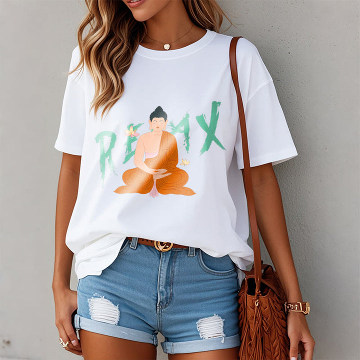 Buddha Stones RELAX Lotus Buddha Tee T-shirt - image 7