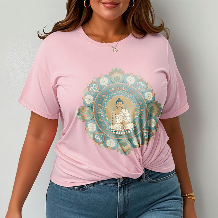 Buddha Stones Mandala Flower Buddha Tee T-shirt - image 15