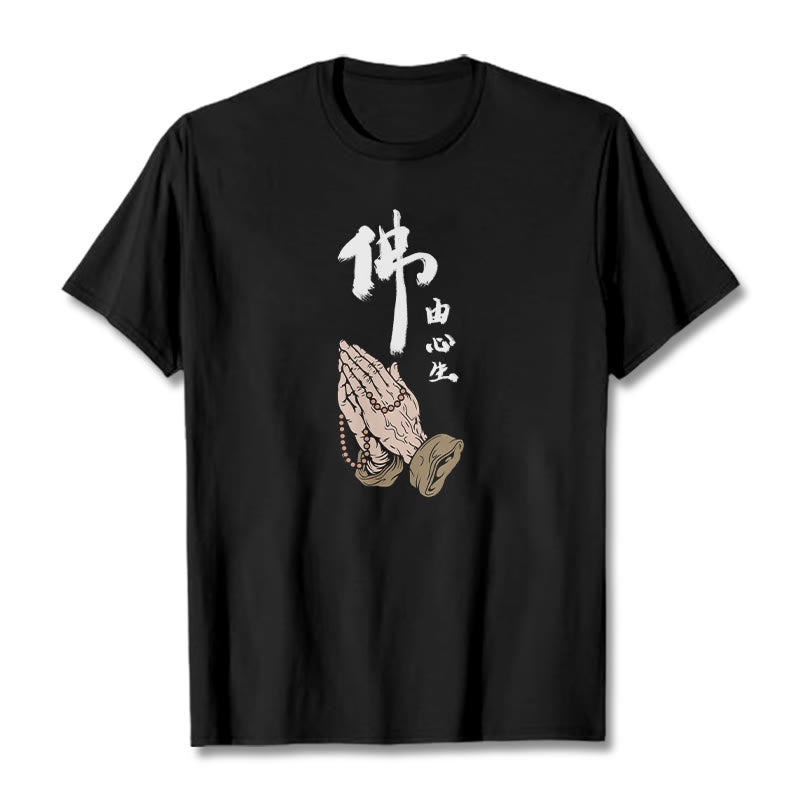 Buddha Stones Praying Tee T-shirt