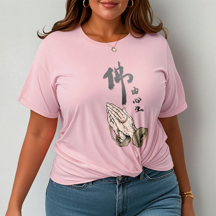 Buddha Stones Praying Tee T-shirt