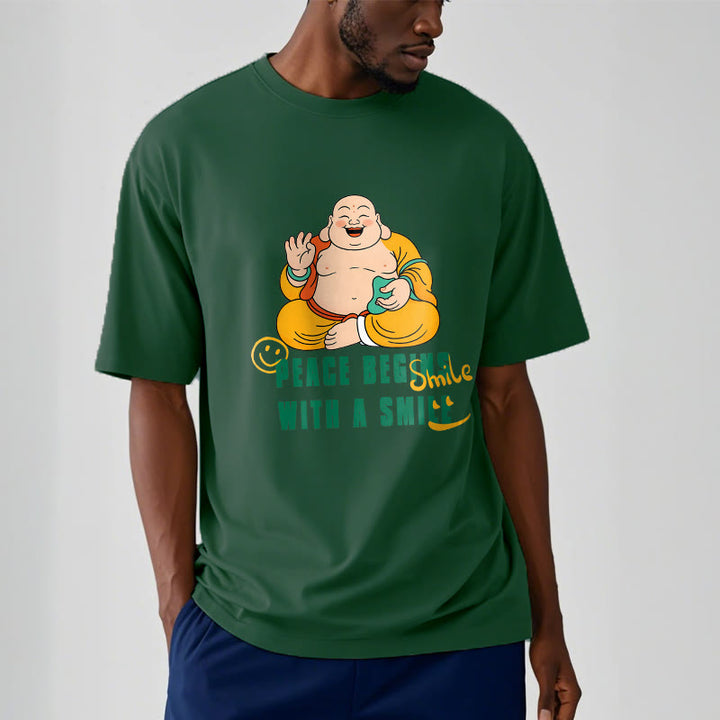 Buddha Stones Peace Begins With A Smile Tee T-shirt - image 14