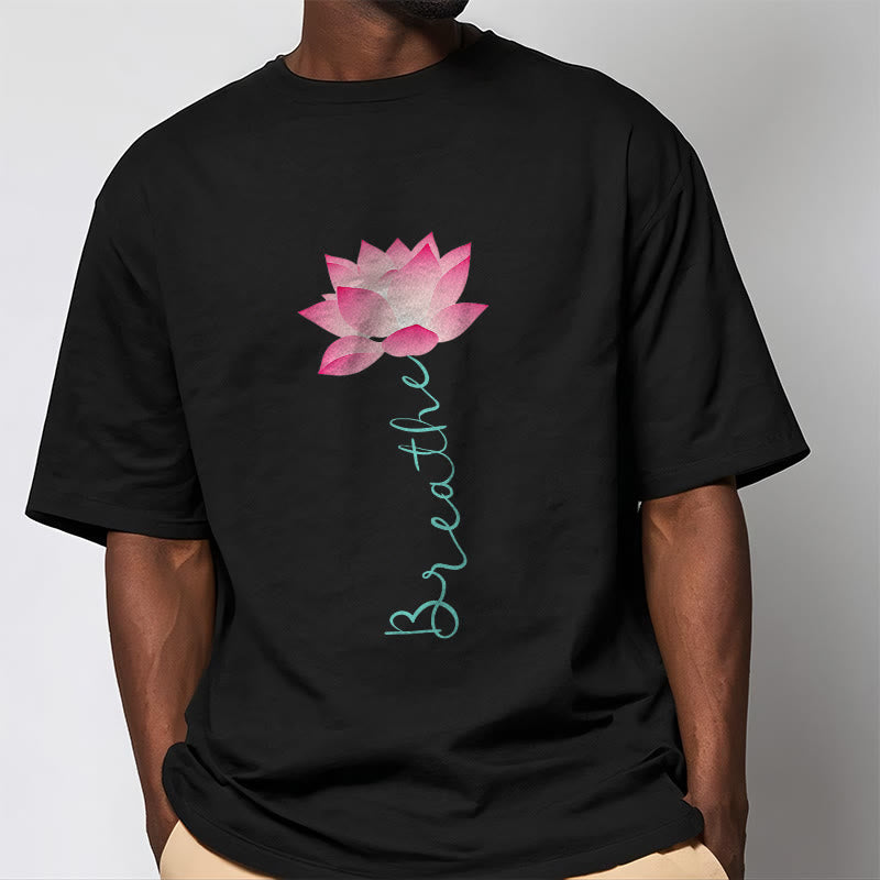 Buddha Stones BREATHE Lotus Tee T-shirt