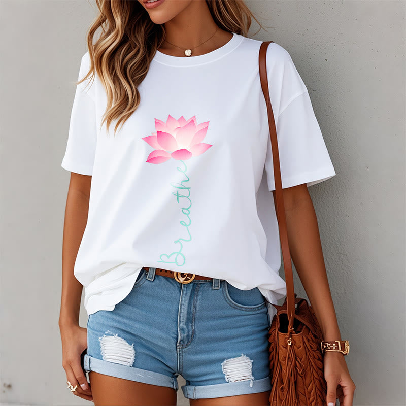 Buddha Stones BREATHE Lotus Tee T-shirt - image 3