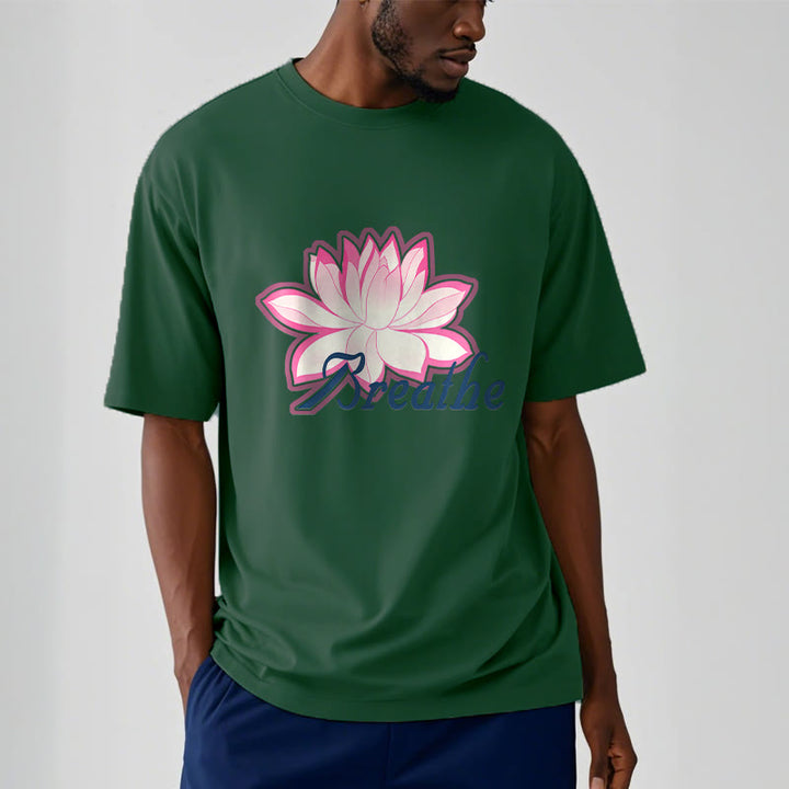 Buddha Stones BREATHE Lotus Flower Tee T-shirt