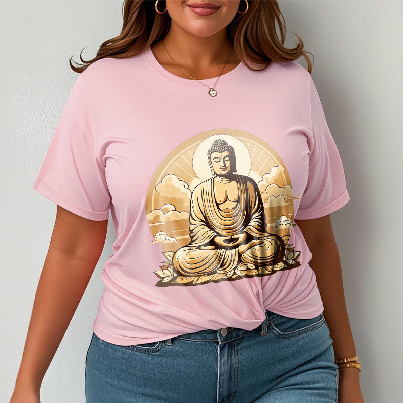 Buddha Stones Sun Auspicious Clouds Buddha Tee T-shirt - image 13