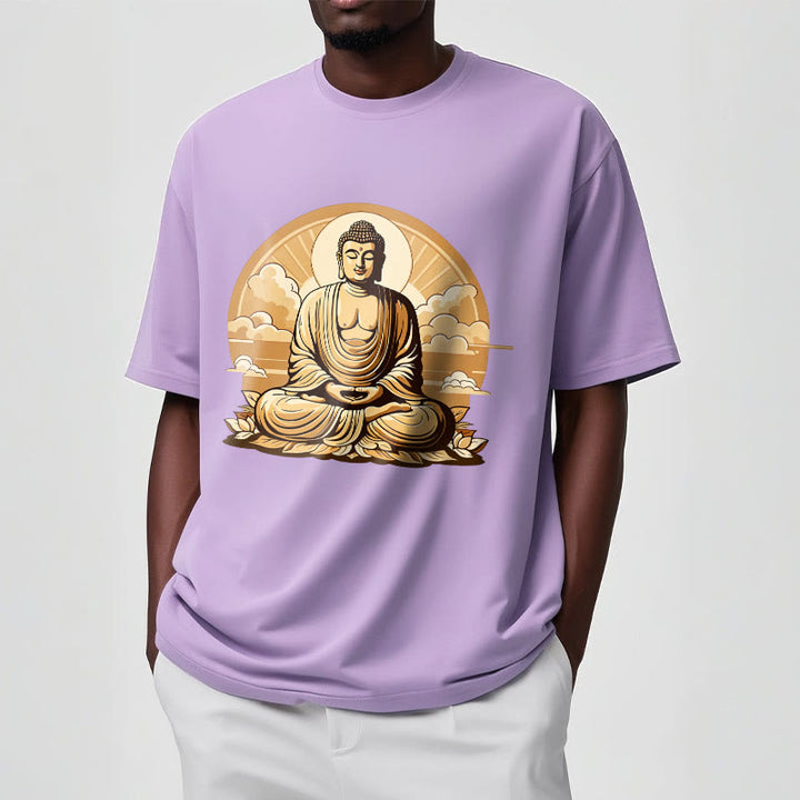 Buddha Stones Sun Auspicious Clouds Buddha Tee T-shirt - image 17