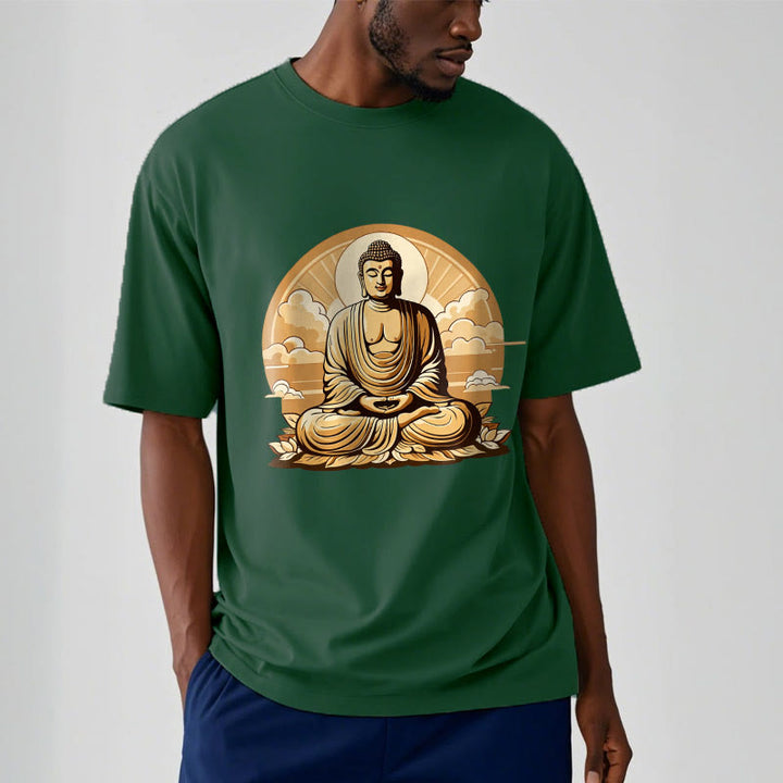Buddha Stones Sun Auspicious Clouds Buddha Tee T-shirt - image 11