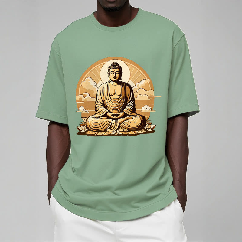 Buddha Stones Sun Auspicious Clouds Buddha Tee T-shirt - image 15
