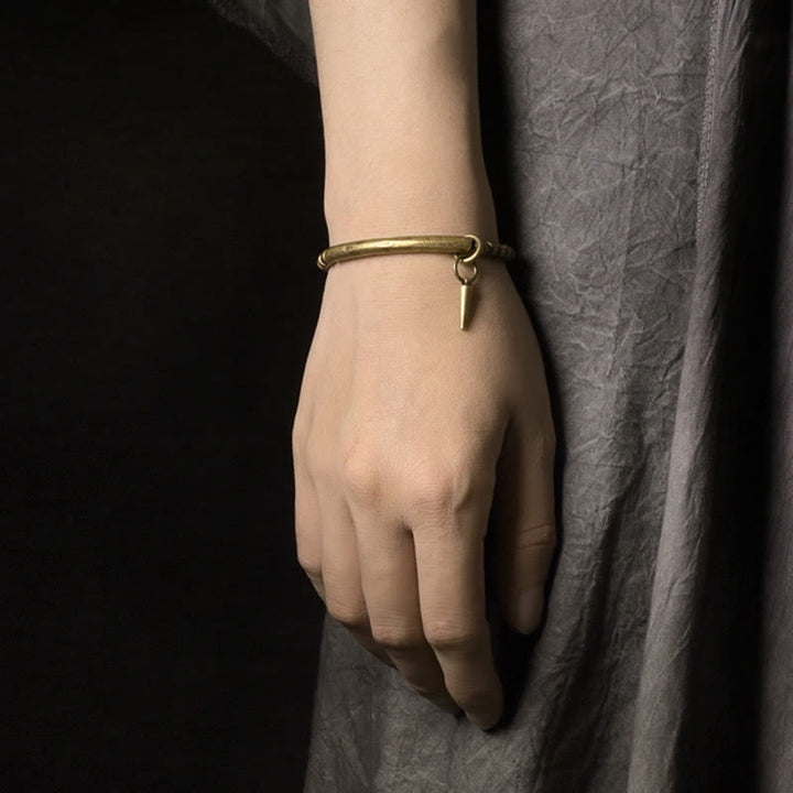 Buddha Stones Copper Brass Balance Wealth Simple Bracelet - image 8
