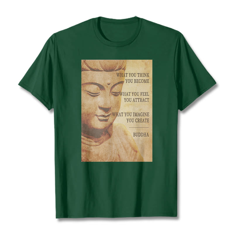 Buddha Stones What You Think You Become Tee T-shirt - ForestGreen - 2XL - image 10