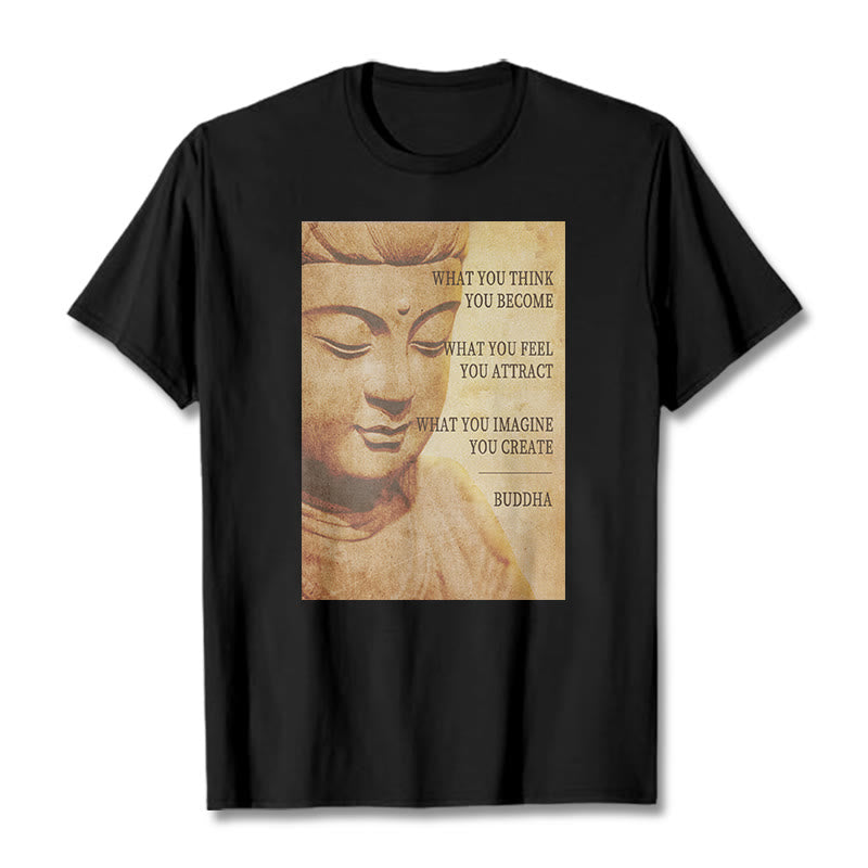 Buddha Stones What You Think You Become Tee T-shirt - Black - 2XL - image 4