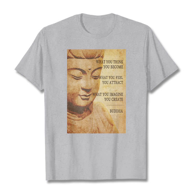 Buddha Stones What You Think You Become Tee T-shirt - LightGrey - 2XL - image 19