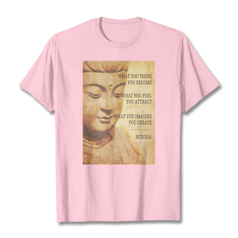 Buddha Stones What You Think You Become Tee T-shirt - LightPink - 2XL - image 12