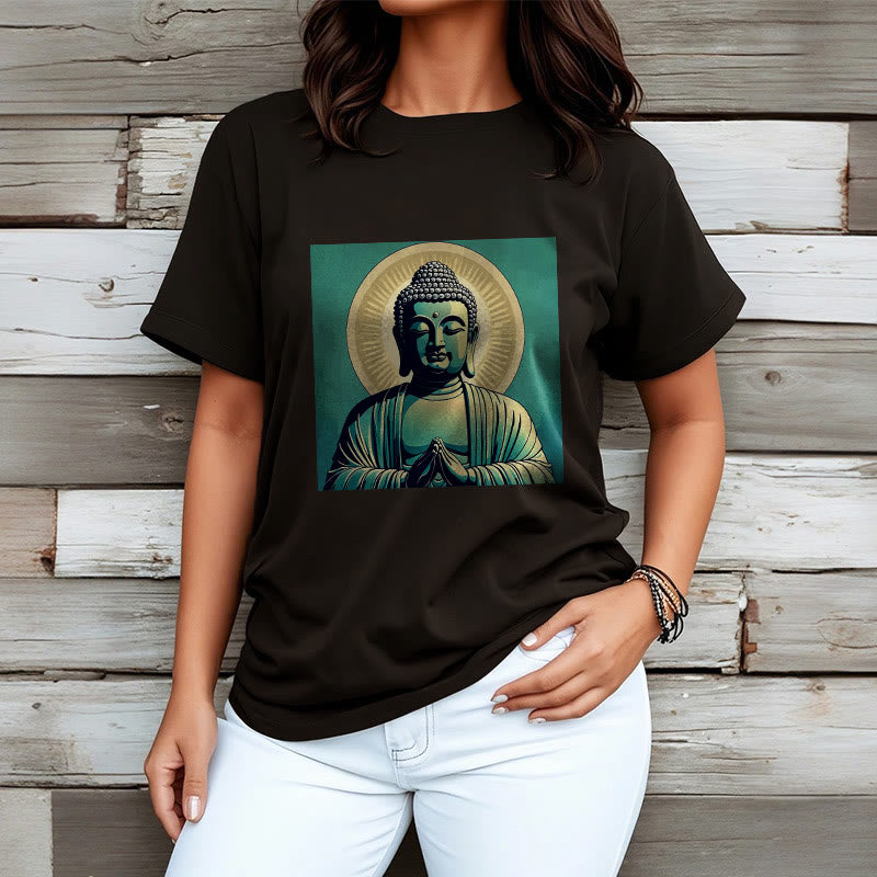 Buddha Stones Aura Green Buddha Tee T-shirt