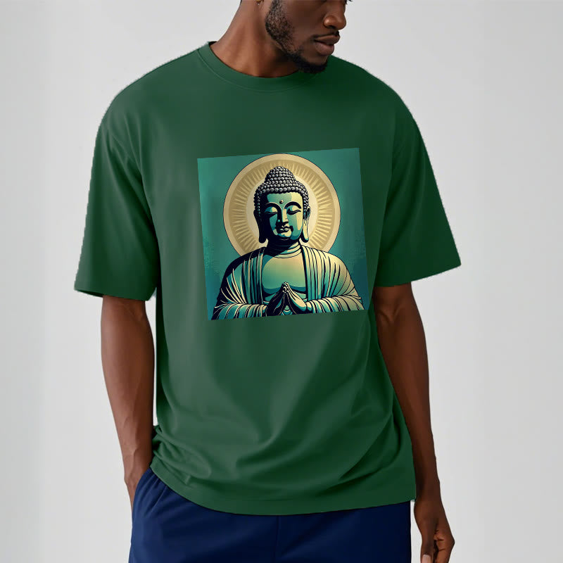 Buddha Stones Aura Green Buddha Tee T-shirt - image 13