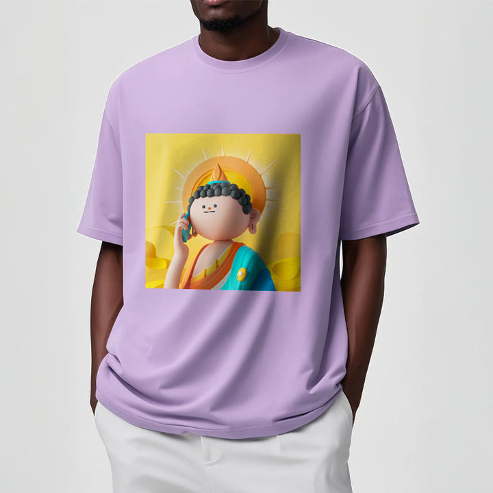 Buddha Stones Buddha Picks Up The Phone Tee T-shirt - image 17