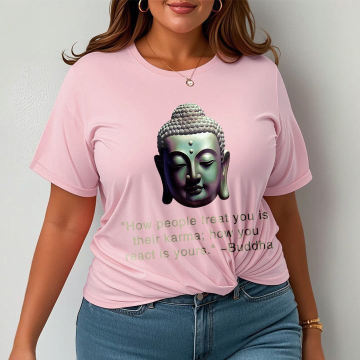 Buddha Stones How People Treat You Is Their Karma Buddha Tee T-shirt