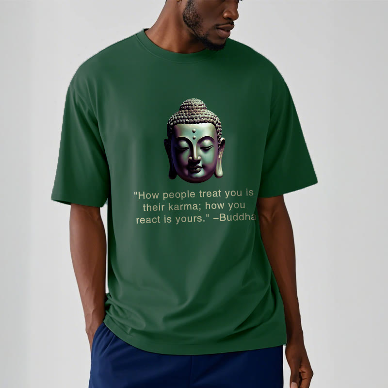 Buddha Stones How People Treat You Is Their Karma Buddha Tee T-shirt - image 12