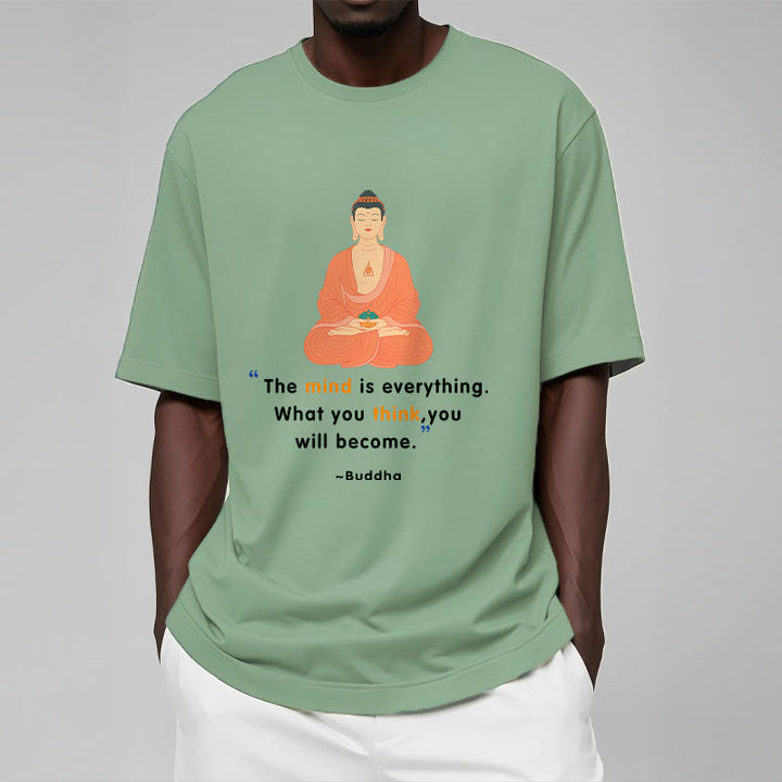 Buddha Stones The Mind Is Everything Meditation Buddha Tee T-shirt