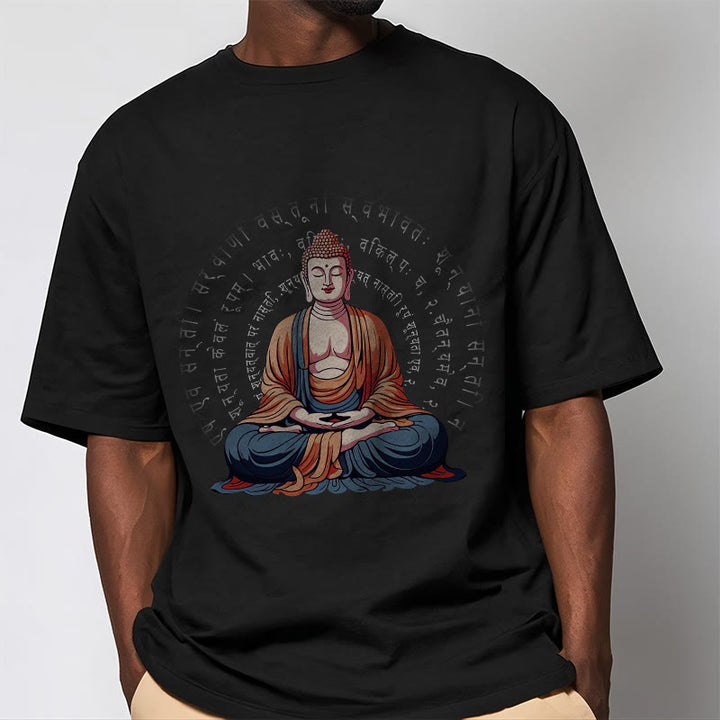 Buddha Stones Sanskrit Heart Sutra Form Is No Other Than Emptiness Tee T-shirt