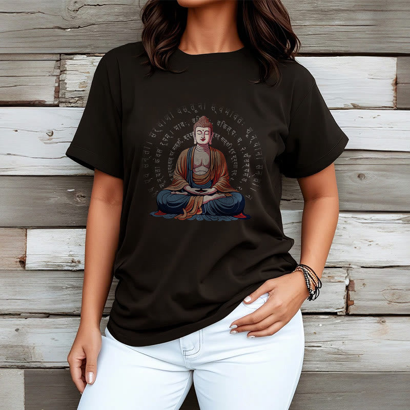 Buddha Stones Sanskrit Heart Sutra Form Is No Other Than Emptiness Tee T-shirt - image 7